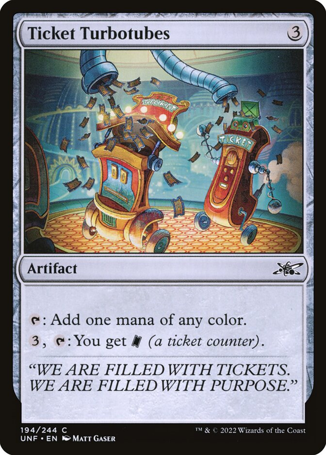 Ticket Turbotubes 194/244 (Unfinity)  - Foil | Good Games Modbury