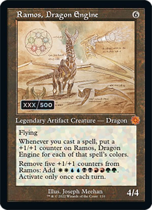 Ramos Dragon Engine Schematic Serial Numbered 110z/63 (The Brothers' War: Retro Frame Artifacts)  - Foil | Good Games Modbury