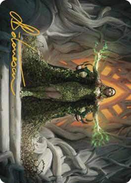 Titania Voice of Gaea Art Card Gold Stamped Signature 26 (Art Series: The Brothers' War)  | Good Games Modbury