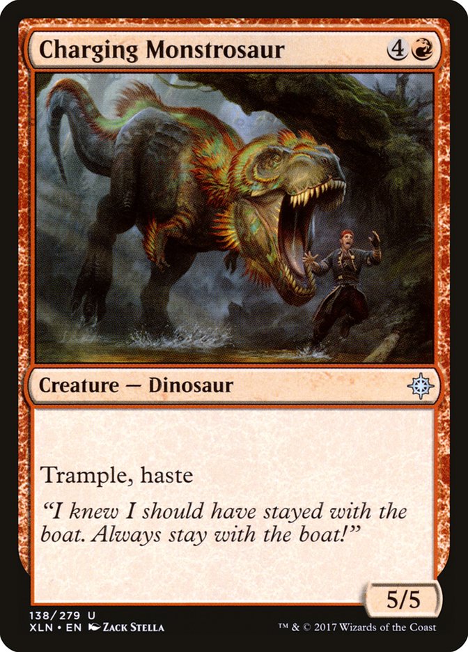 Charging Monstrosaur [Ixalan] | Good Games Modbury