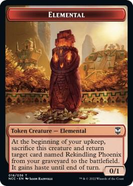 Elemental 018 Copy Double Sided Token 18 // 1 (Commander: Streets of New Capenna)  | Good Games Modbury