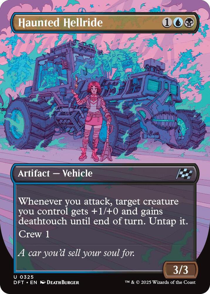 Haunted Hellride 325/291 (Aetherdrift)  - Borderless Foil | Good Games Modbury