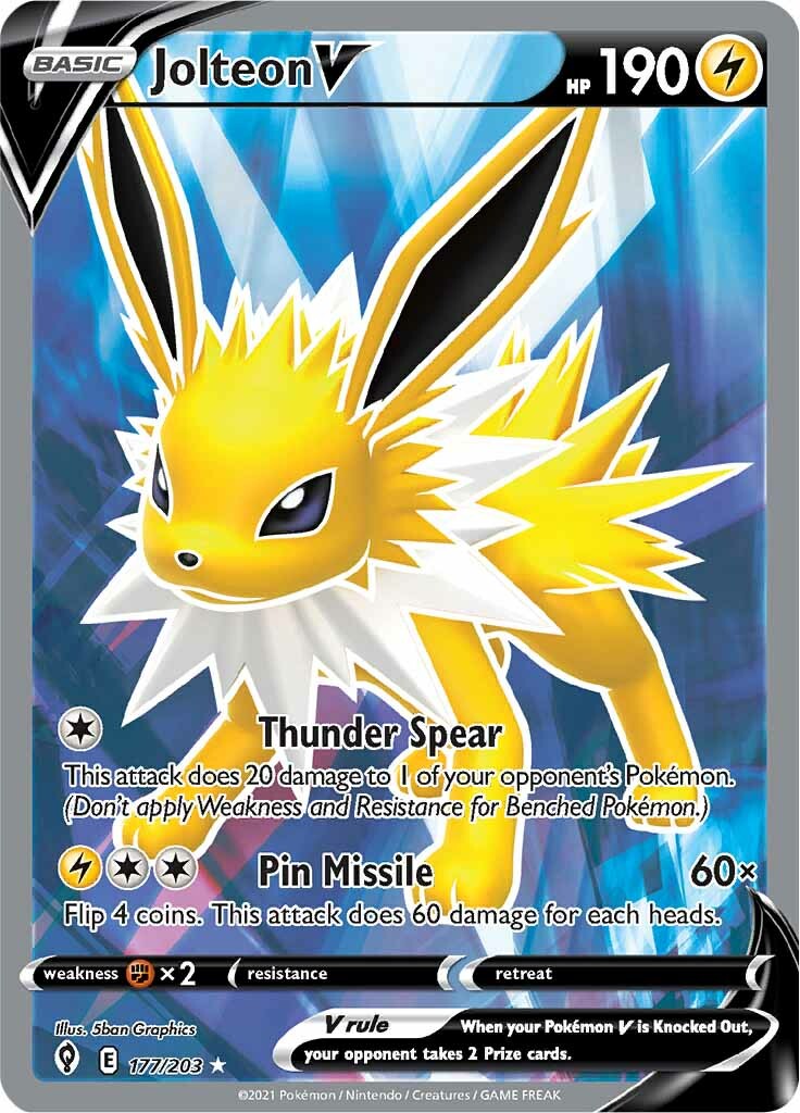 Jolteon V (177/203) [Sword & Shield: Evolving Skies] | Good Games Modbury