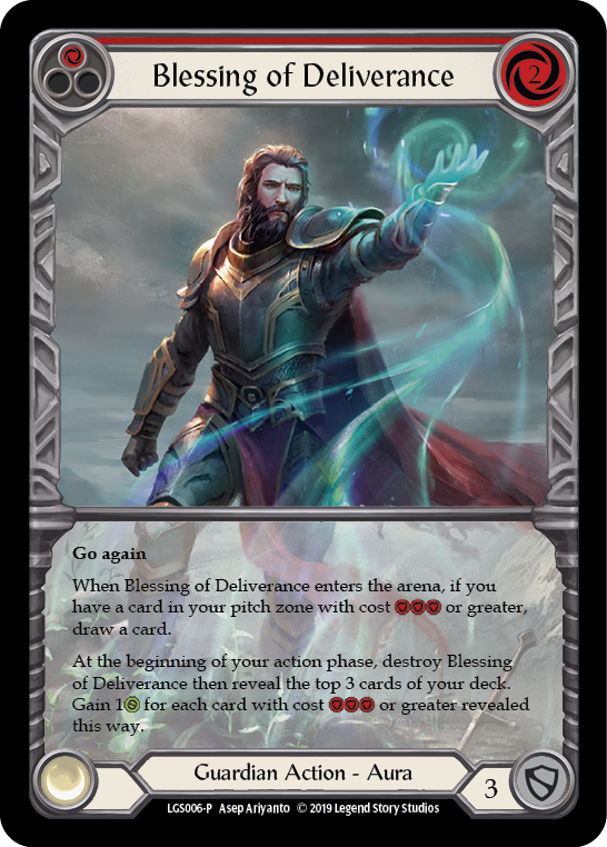 Blessing of Deliverance (Red) [LGS006-P] (Promo)  1st Edition Normal | Good Games Modbury