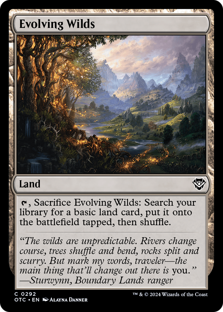 Evolving Wilds [Outlaws of Thunder Junction Commander] | Good Games Modbury