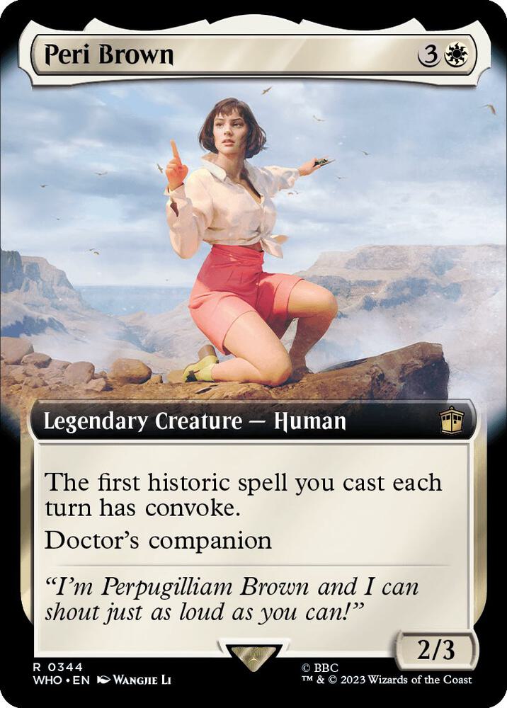 Peri Brown 344/331 (Universes Beyond: Doctor Who)  - Extended Art Foil | Good Games Modbury