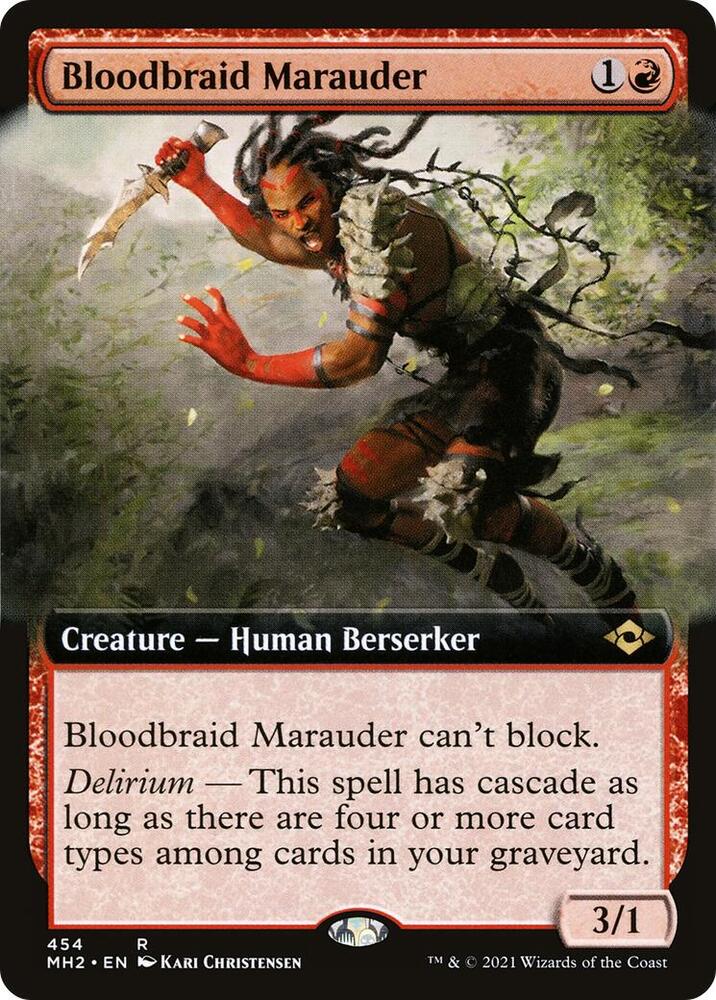Bloodbraid Marauder Extended Art 454/303 (Modern Horizons 2)  - Foil | Good Games Modbury