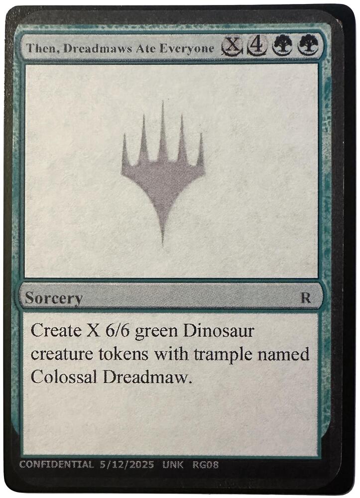Then Dreadmaws Ate Everyone RG08/477 (Un-Known Event Playtest Cards)  | Good Games Modbury