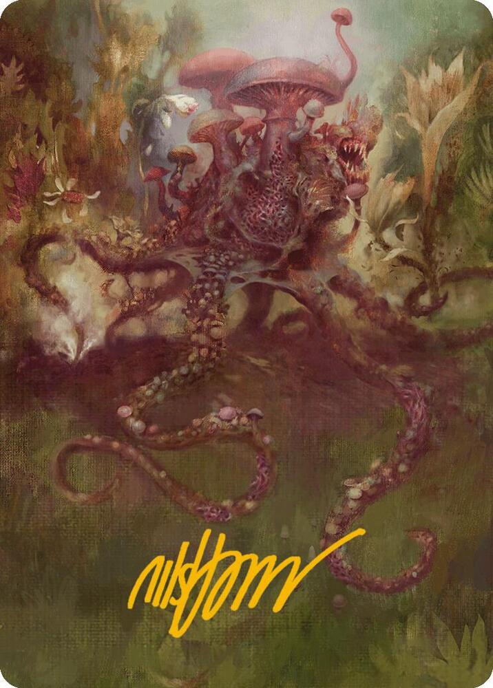 Sowing Mycospawn Art Card Gold Stamped Signature 40 (Art Series: Modern Horizons 3)  | Good Games Modbury