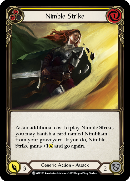Nimble Strike (Yellow) [U-WTR186] (Welcome to Rathe Unlimited)  Unlimited Normal | Good Games Modbury
