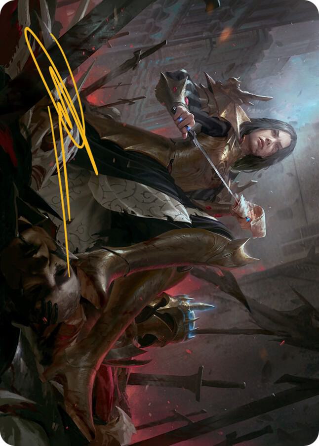 Marchesa Resolute Monarch Art Card 25 81 Gold Stamped Signature 25 (Art Series: March of the Machine)  | Good Games Modbury
