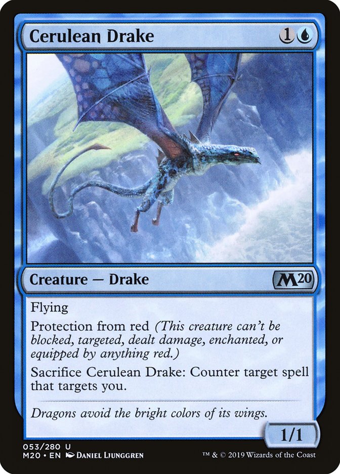 Cerulean Drake 53/280 (Core Set 2020)  | Good Games Modbury