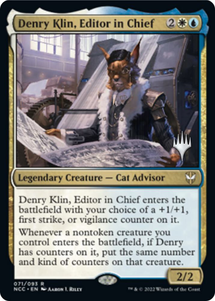 Denry Klin Editor in Chief 71p/76 (Promo Pack: Streets of New Capenna)  - Foil | Good Games Modbury
