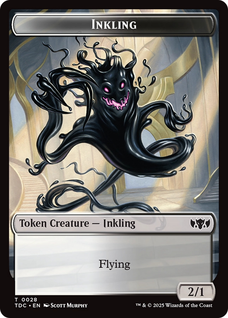 Inkling // Bird Double-Sided Token [Tarkir: Dragonstorm Commander Tokens] | Good Games Modbury