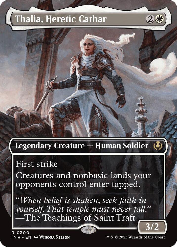 Thalia, Heretic Cathar 300/287 (Innistrad Remastered)  - Borderless Foil | Good Games Modbury