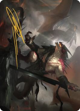 Rivaz of the Claw Art Card Gold Stamped Signature 53 (Art Series: Dominaria United)  | Good Games Modbury