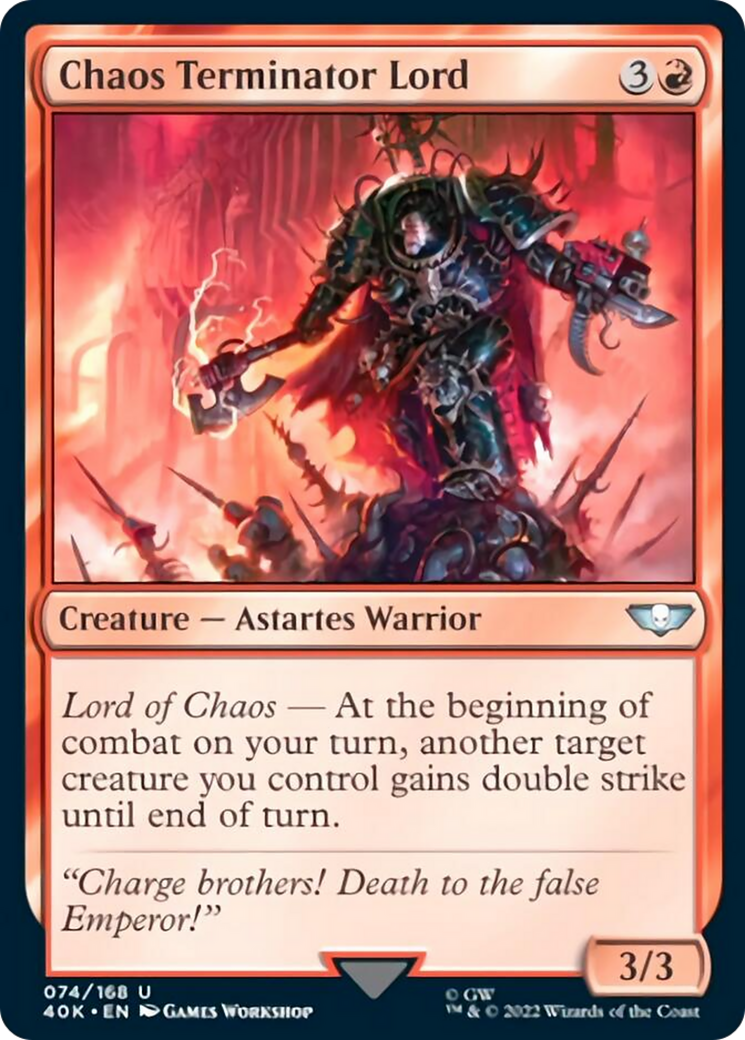 Chaos Terminator Lord (Surge Foil) [Universes Beyond: Warhammer 40,000] | Good Games Modbury