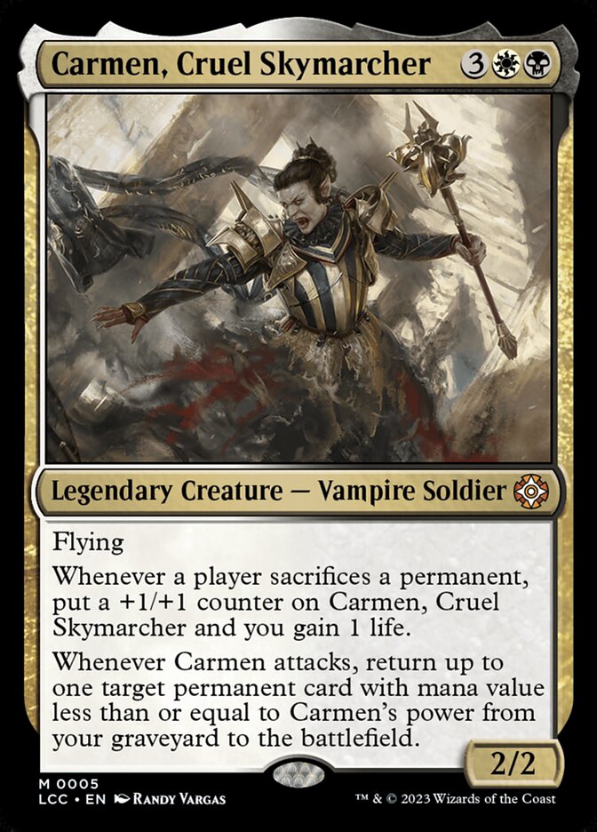 Carmen, Cruel Skymarcher 5/370 (Commander: The Lost Caverns of Ixalan)  - Foil | Good Games Modbury