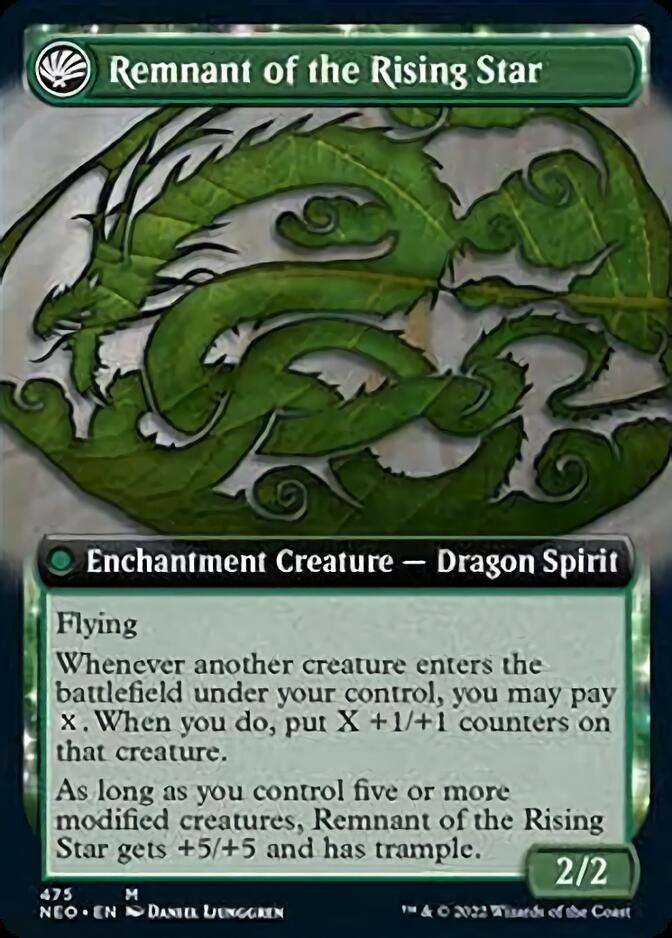 Jugan Defends the Temple // Remnant of the Rising Star (Extended Art) [Kamigawa: Neon Dynasty] | Good Games Modbury