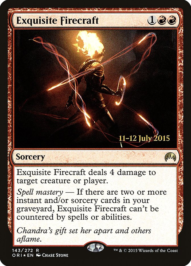 Exquisite Firecraft [Magic Origins Prerelease Promos] | Good Games Modbury