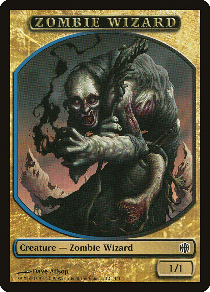 Zombie Wizard Token [Alara Reborn Tokens] | Good Games Modbury