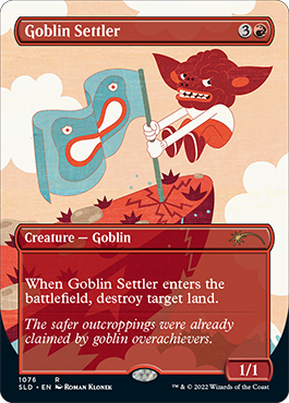 Goblin Settler (Borderless) [Secret Lair Drop Series] | Good Games Modbury