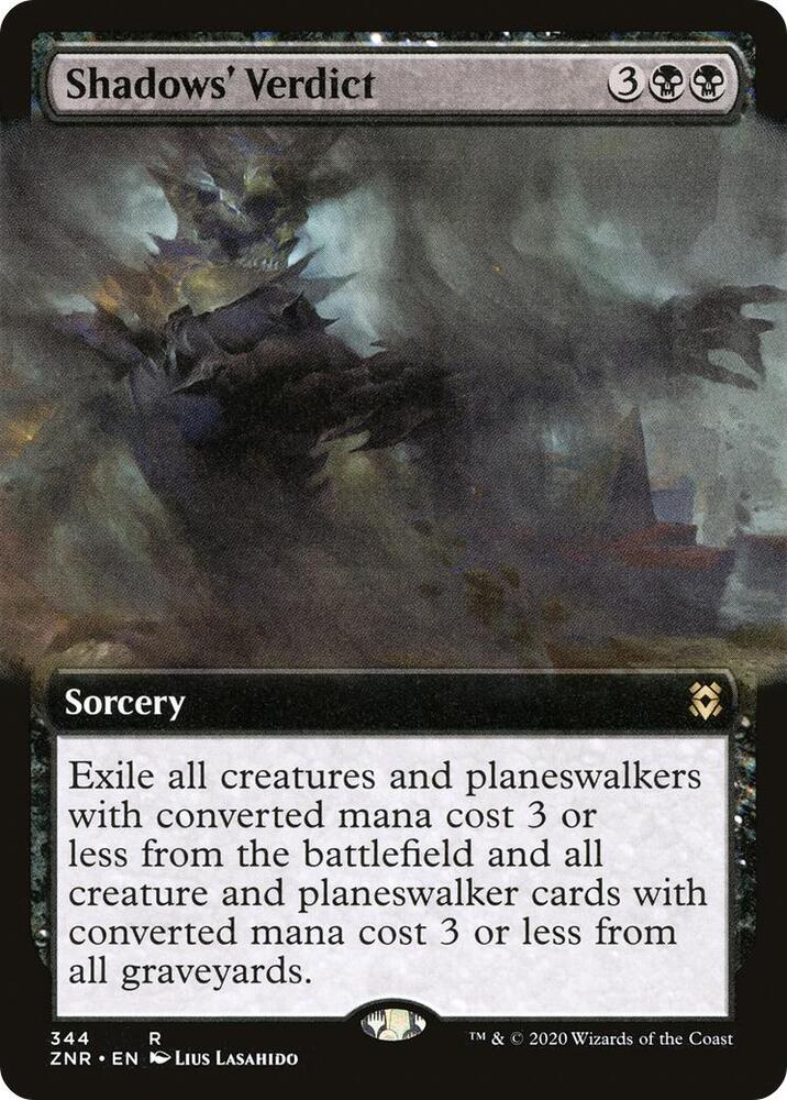 Shadows' Verdict 344/280 (Zendikar Rising)  - Extended Art Foil | Good Games Modbury