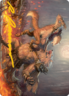 Duel for Dominance Art Card (Gold-Stamped Signature) [Innistrad: Midnight Hunt Art Series] | Good Games Modbury