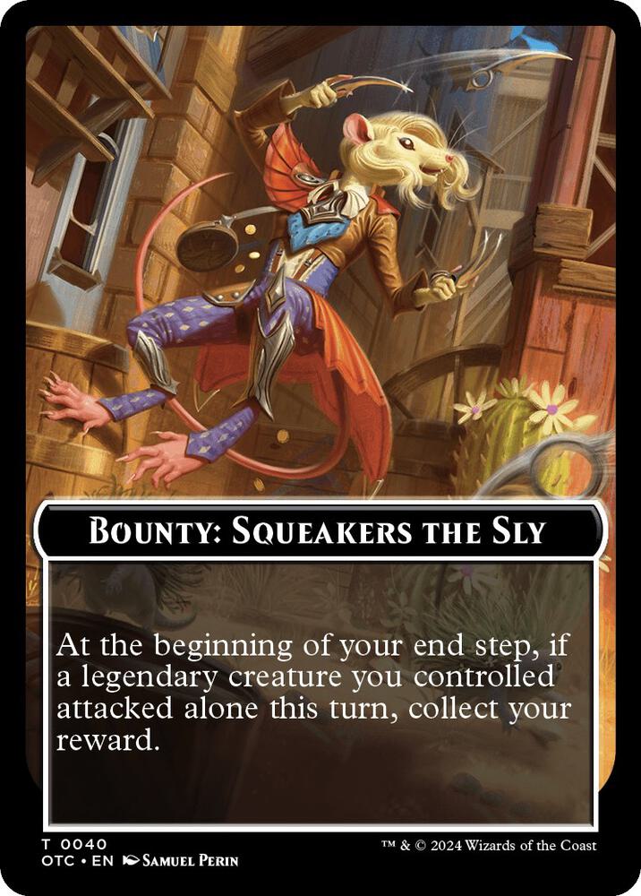 Bounty Squeakers the Sly Bounty Rules Double Sided Token 40 (Commander: Outlaws of Thunder Junction)  | Good Games Modbury