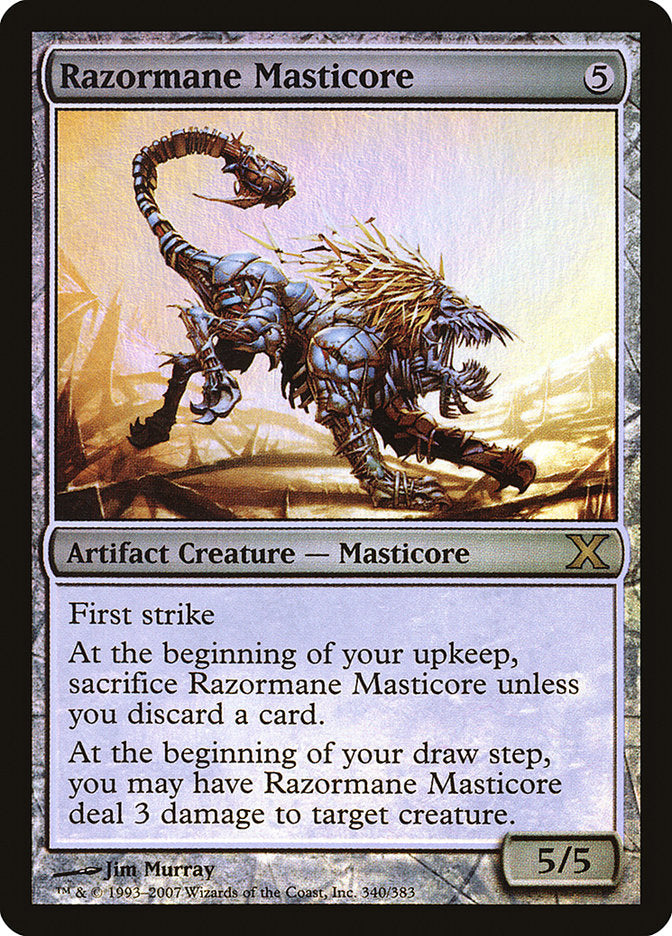 Razormane Masticore (Premium Foil) [Tenth Edition] | Good Games Modbury