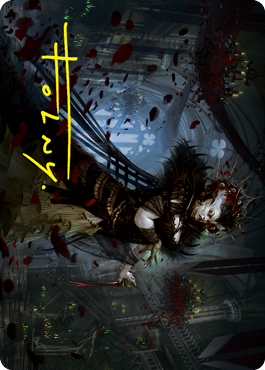 Falkenrath Forebear Art Card (Gold-Stamped Signature) [Innistrad: Crimson Vow Art Series] | Good Games Modbury