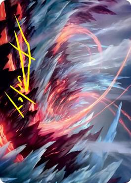 Frostboil Snarl Art Card Gold Stamped Signature 47 (Art Series: Strixhaven)  | Good Games Modbury
