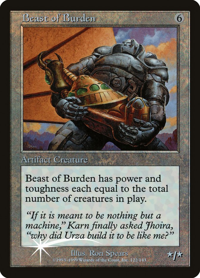 Beast of Burden (Misprinted) [Urza's Legacy Promos] | Good Games Modbury