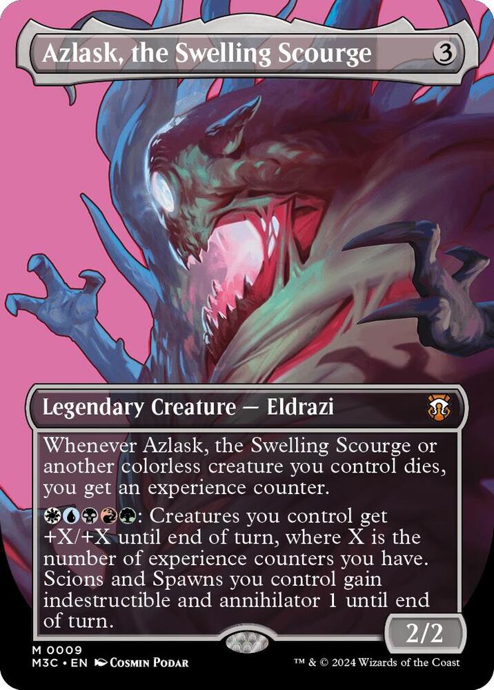 Azlask, the Swelling Scourge 9/411 (Commander: Modern Horizons 3)  - Borderless | Good Games Modbury