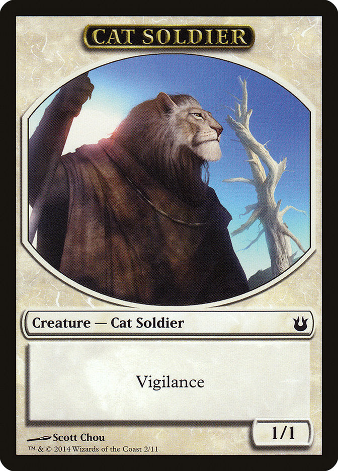 Cat Soldier Token [Born of the Gods Tokens] | Good Games Modbury