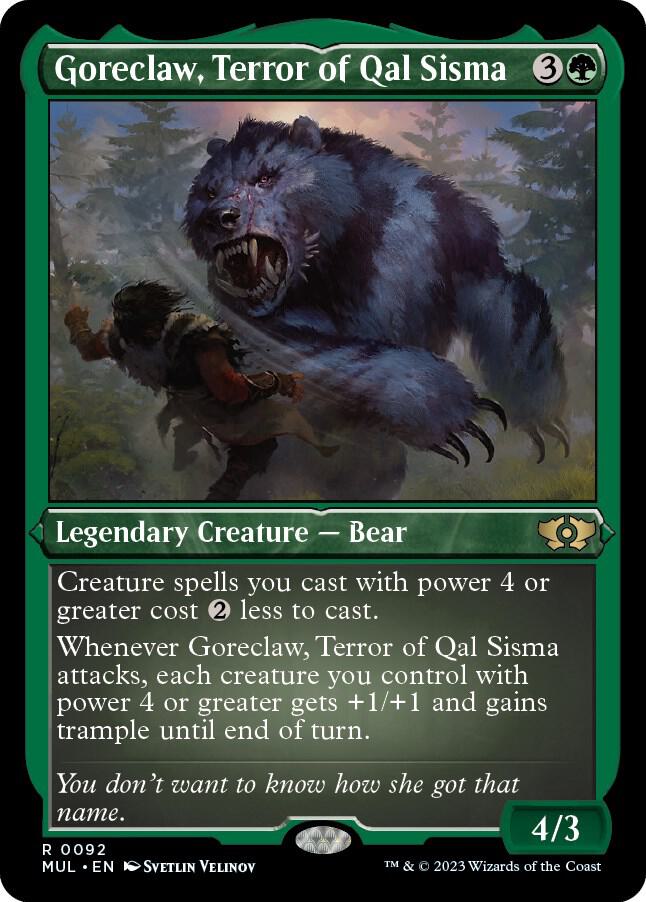 Goreclaw, Terror of Qal Sisma 92/65 (March of the Machine: Multiverse Legends)  - Etched Foil | Good Games Modbury