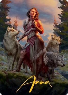 Arlinn the Packs Hope Art Card 01 81 Gold Stamped Signature 1 (Art Series: Innistrad: Midnight Hunt)  | Good Games Modbury