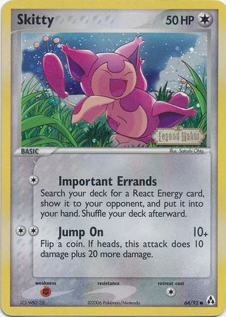 Skitty (64/92) (Stamped) [EX: Legend Maker] | Good Games Modbury