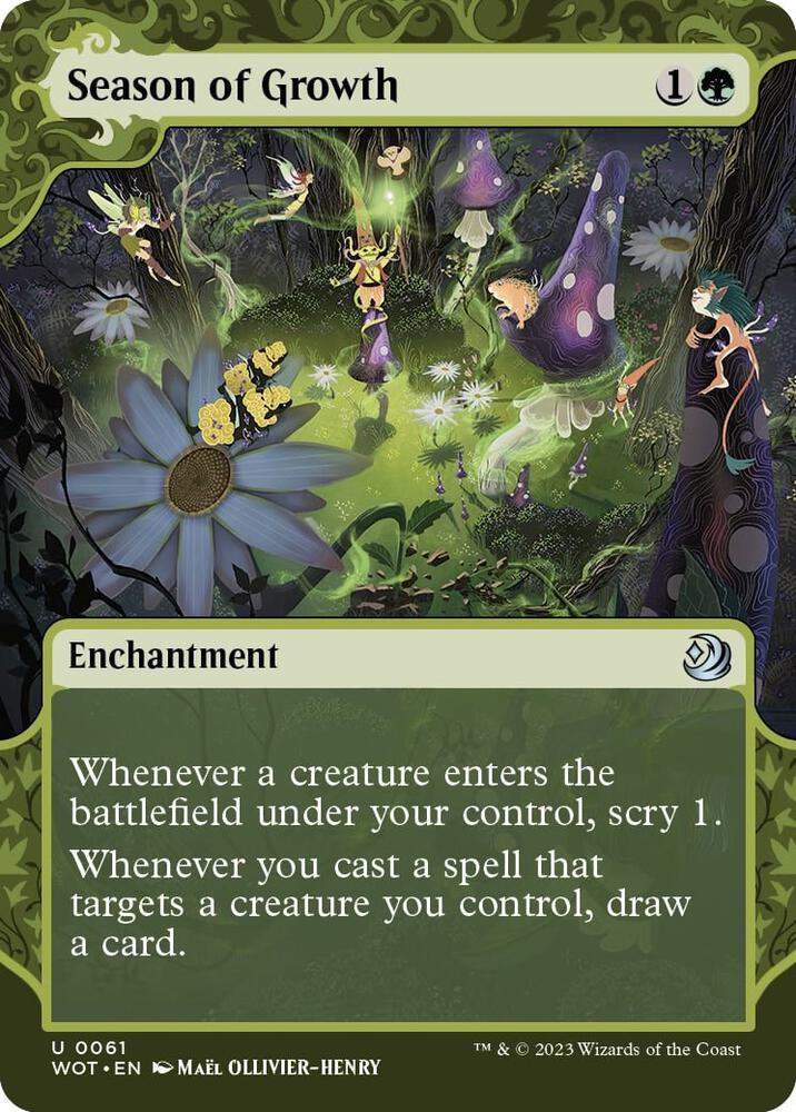 Season of Growth 61/63 (Wilds of Eldraine: Enchanting Tales)  - Showcase Foil | Good Games Modbury