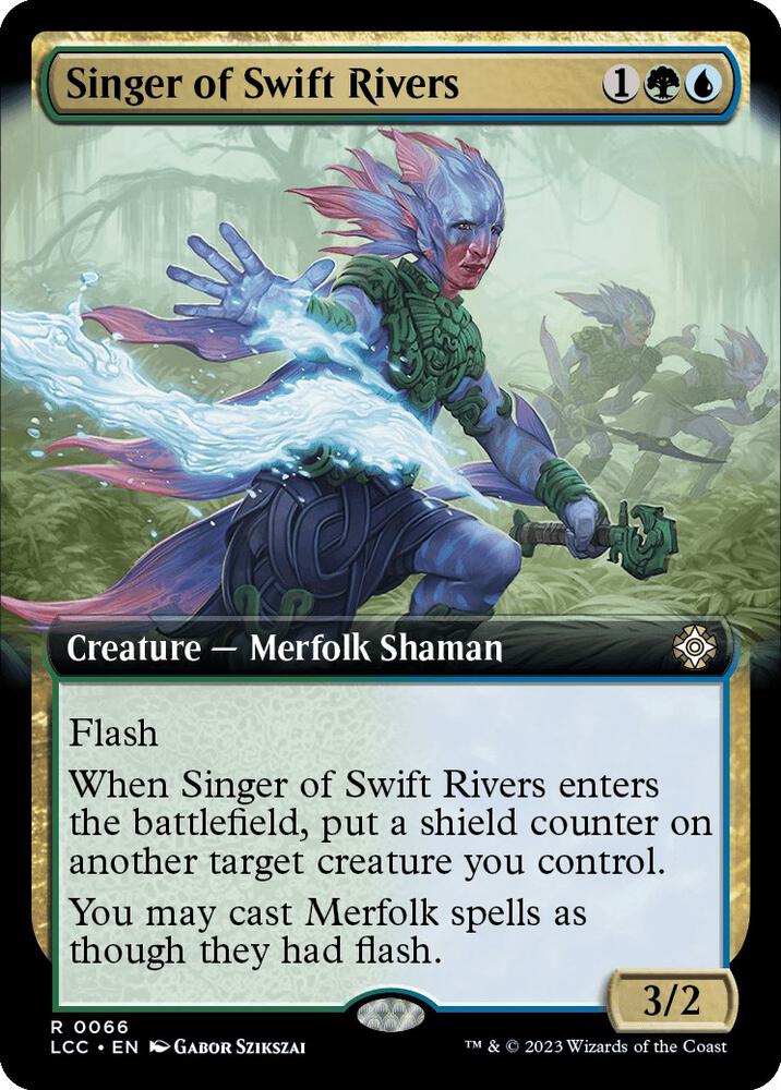 Singer of Swift Rivers 66/370 (Commander: The Lost Caverns of Ixalan)  - Extended Art | Good Games Modbury
