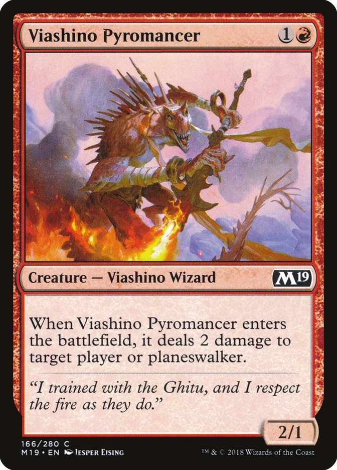 Viashino Pyromancer [Core Set 2019] | Good Games Modbury