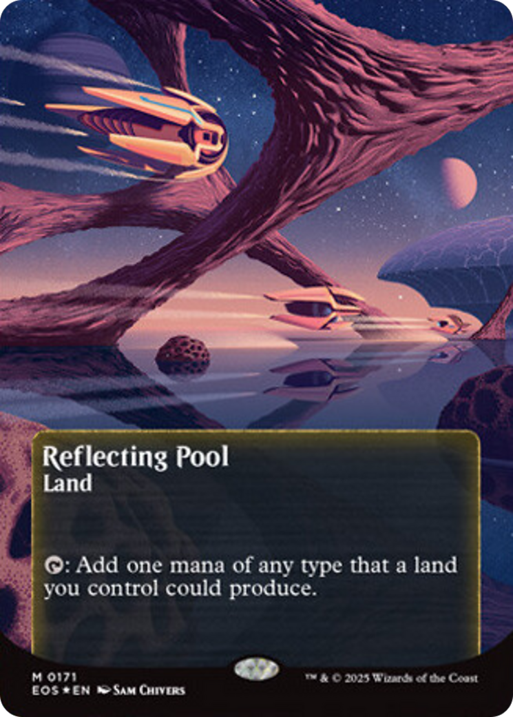 Reflecting Pool (0171) (Borderless) (Galaxy Foil) [Edge of Eternities: Stellar Sights] | Good Games Modbury