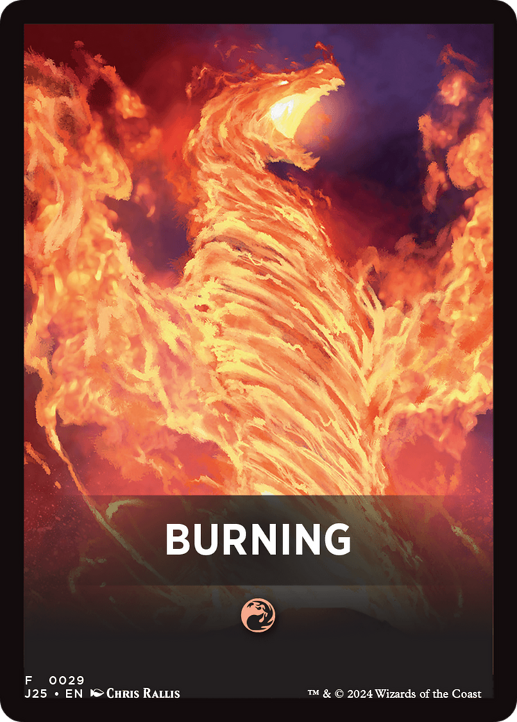 Burning Theme Card [Foundations Jumpstart Front Cards] | Good Games Modbury