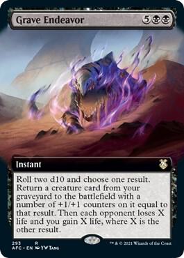 Grave Endeavor Extended Art 293/62 (Commander: Adventures in the Forgotten Realms)  | Good Games Modbury
