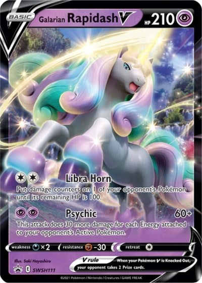 Galarian Rapidash V (SWSH111) [Sword & Shield: Black Star Promos] | Good Games Modbury