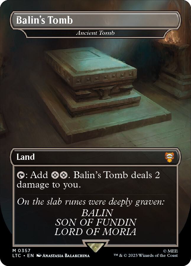 Balin's Tomb - Ancient Tomb 357 (Commander: The Lord of the Rings: Tales of Middle-earth)  - Borderless Foil | Good Games Modbury