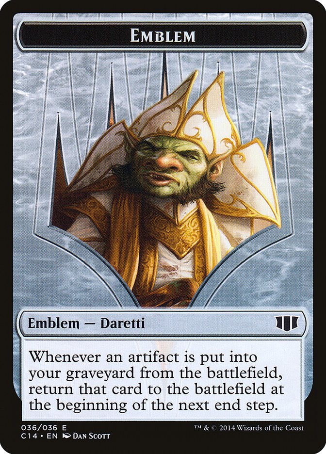 Daretti, Scrap Savant Emblem // Tuktuk the Returned Double-Sided Token [Commander 2014 Tokens] | Good Games Modbury