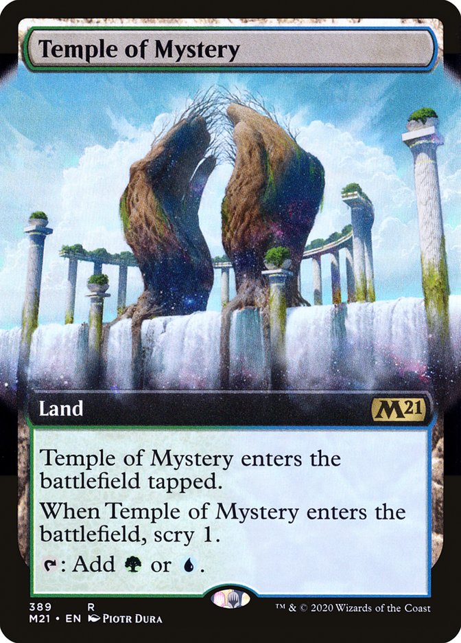 Temple of Mystery (Extended Art) [Core Set 2021] | Good Games Modbury