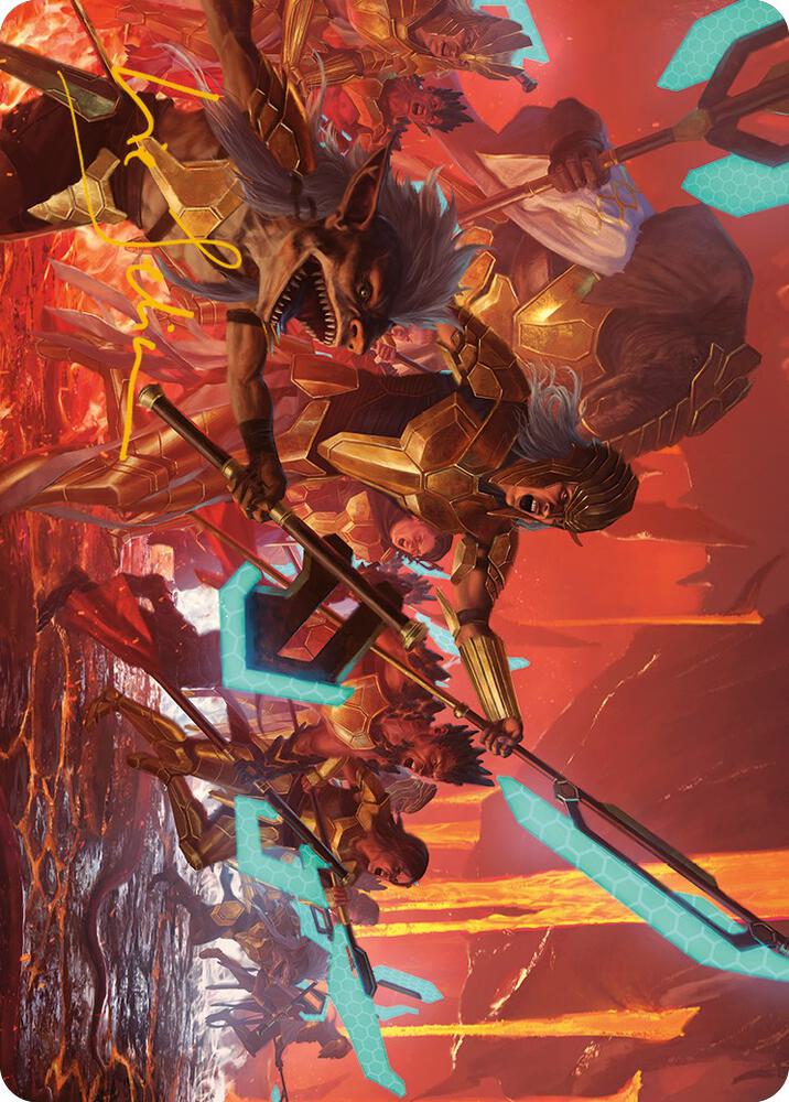 Roar of Resistance Art Card Gold Stamped Signature 34 (Art Series: Phyrexia: All Will Be One)  | Good Games Modbury