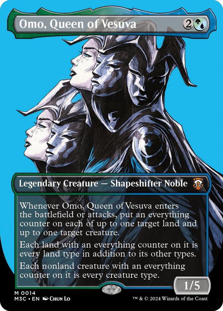 Omo, Queen of Vesuva 14/411 (Commander: Modern Horizons 3)  - Borderless Foil | Good Games Modbury
